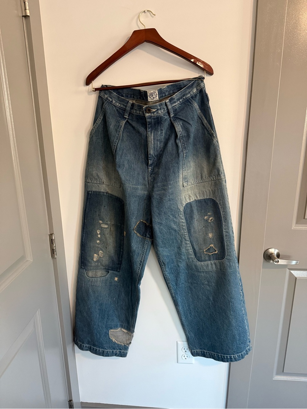 Kapital 14oz Denim Fatigue Baggy Pants (Rushfield Remake)